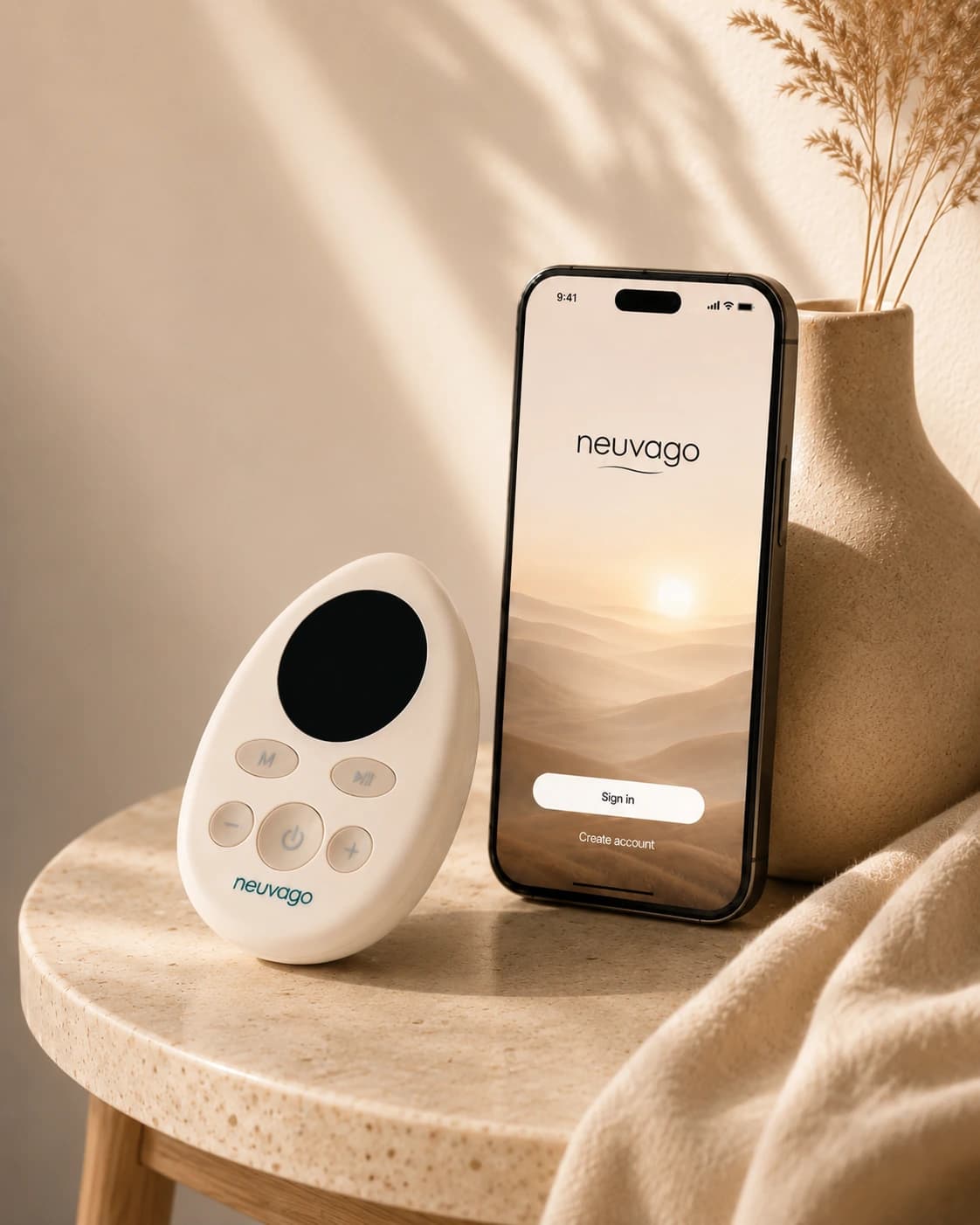 Neuvago app guided session screen for mobile app layouts.